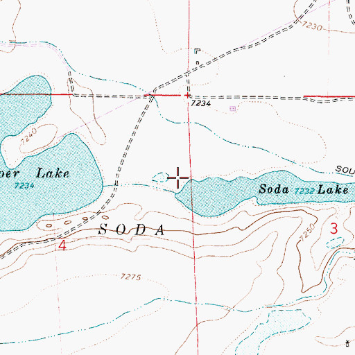 Topographic Map of Soda Lake Draw Number 1 Dam, WY