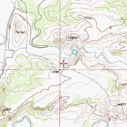 Topographic Map of Chug Springs Dam, WY