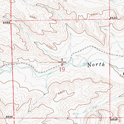 Topographic Map of Miller Number 2 Dam, WY