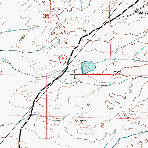 Topographic Map of Sturgeon Number 1 Dam, WY