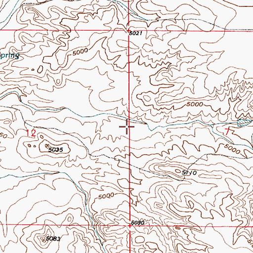 Topographic Map of Pump Dam, WY