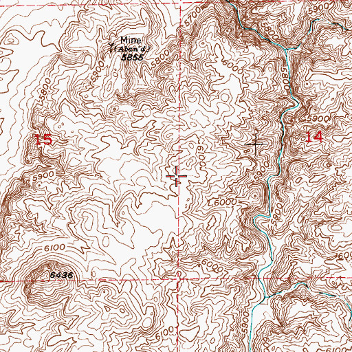 Topographic Map of Gilbert Reservoir, WY