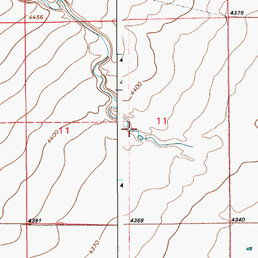 Topographic Map of Baker Number 1 Reservoir, WY