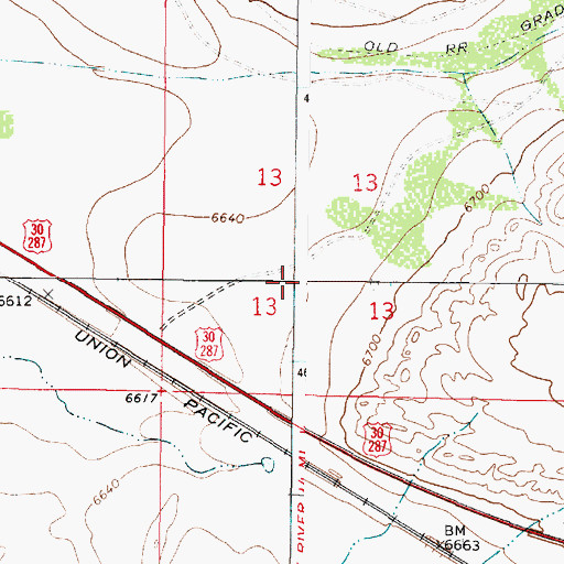 Topographic Map of Chace Number 1 Dam, WY