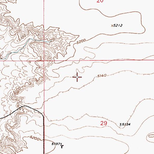Topographic Map of Wyatt Reservoir Number 2, WY