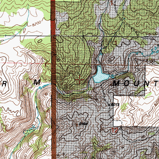 Topographic Map of Bar M Number 3 Dam, WY