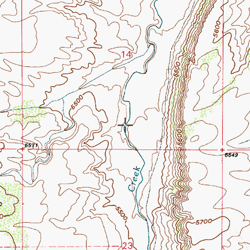 Topographic Map of Double L Reservoir, WY