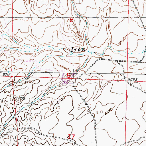 Topographic Map of Gothberg Shed Dam, WY