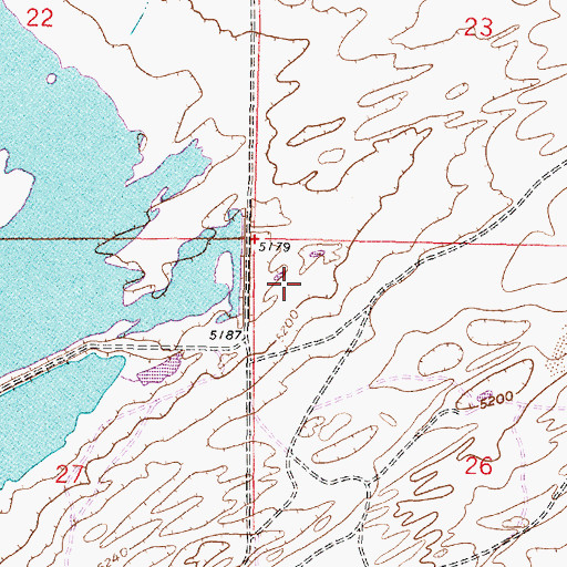 Topographic Map of Soda Lake, WY