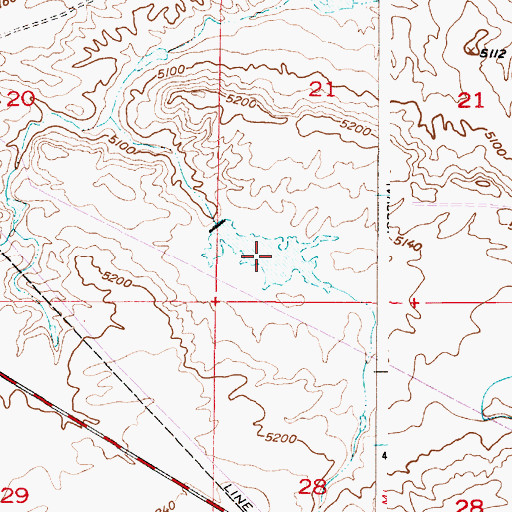 Topographic Map of West Side Reservoir Number 4, WY
