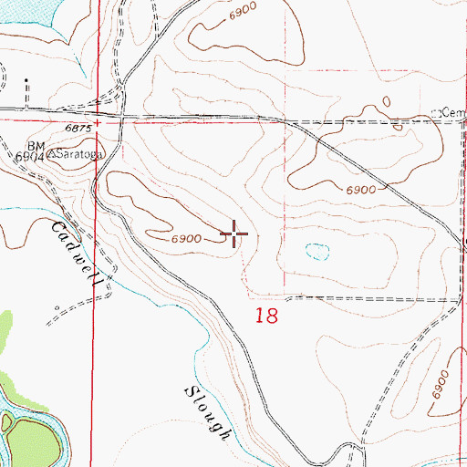 Topographic Map of Lake George, WY