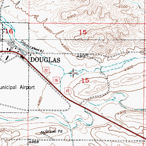 Topographic Map of Runden Number 1 Reservoir, WY