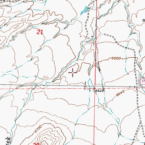 Topographic Map of Froehner Dam, WY