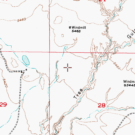 Topographic Map of Lulu Dam, WY