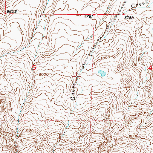 Topographic Map of Flaherity Dam, WY