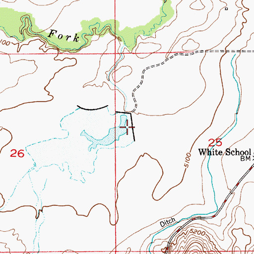 Topographic Map of Saddleback Dam, WY