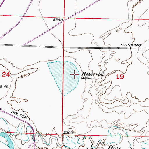 Topographic Map of Haygood Dam, WY