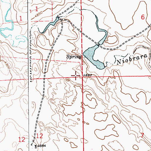 Topographic Map of Dean Reservoir Number 1, WY