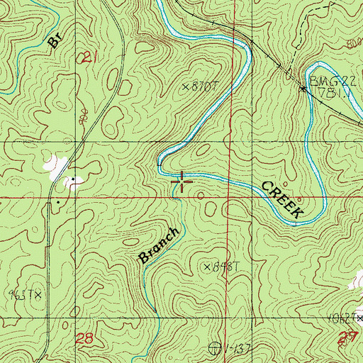 Topographic Map of Shepherd Branch, AL