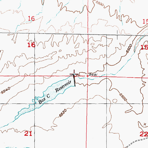 Topographic Map of Bucknum Dam, WY