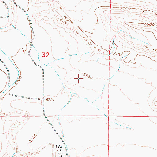 Topographic Map of Hansine Reservoir, WY