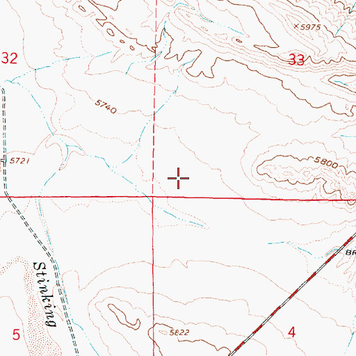 Topographic Map of Hermine Dam, WY