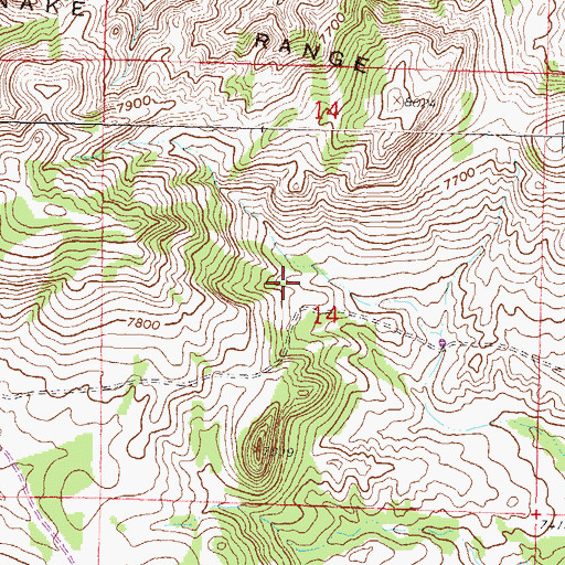 Topographic Map of Cabin Creek Reservoir, WY