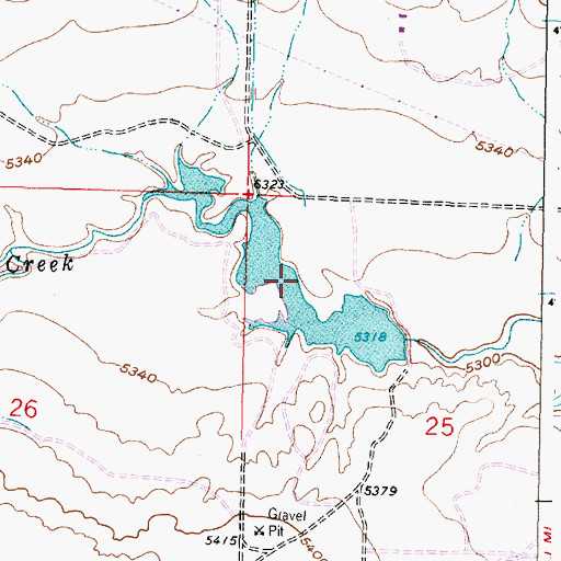 Topographic Map of Bressler Reservoir, WY