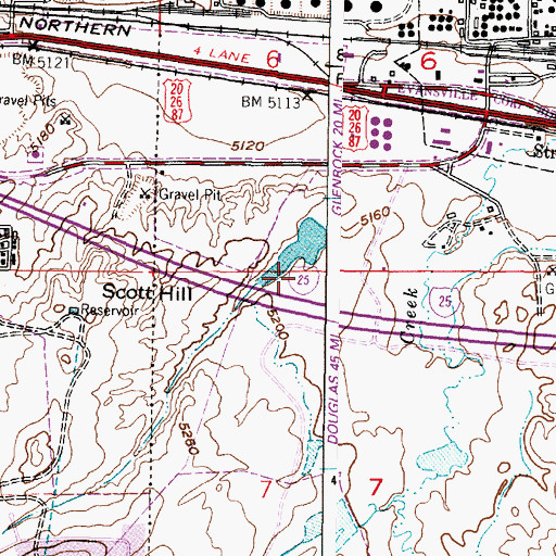 Topographic Map of Carroll Number 2 Reservoir, WY