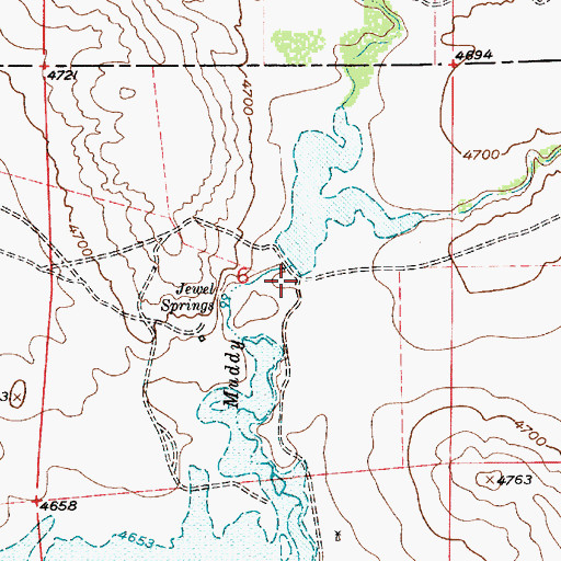 Topographic Map of Muddy Number 1 Dam, WY