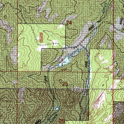 Topographic Map of Dunn Reservoir Number 1, WY