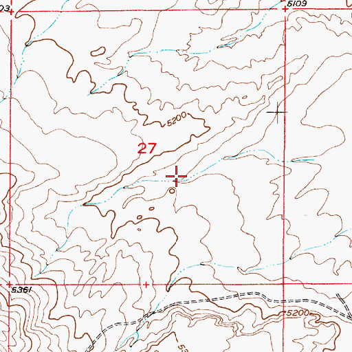 Topographic Map of Darlington Reservoir Number 1, WY