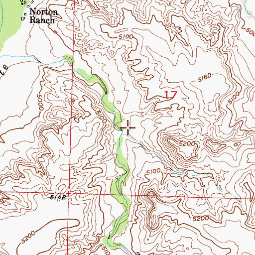 Topographic Map of Trail Number 1 Dam, WY