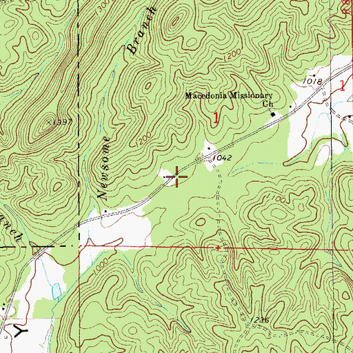 Topographic Map of Shinbone Valley, AL