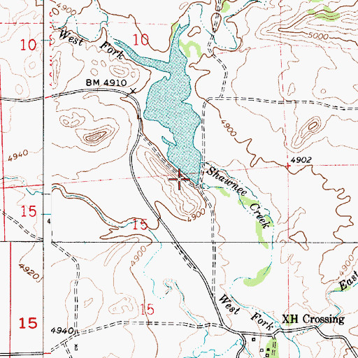 Topographic Map of Wintermote Number 1 Dam, WY