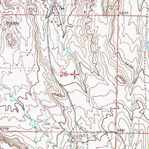 Topographic Map of Horsch Stockwater Reservoir, WY