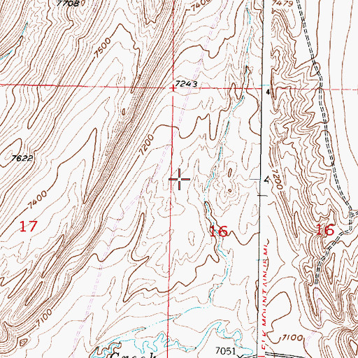 Topographic Map of Dana Meadows Reservoir, WY