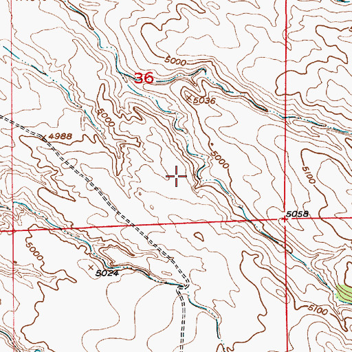 Topographic Map of Cundall Dam, WY