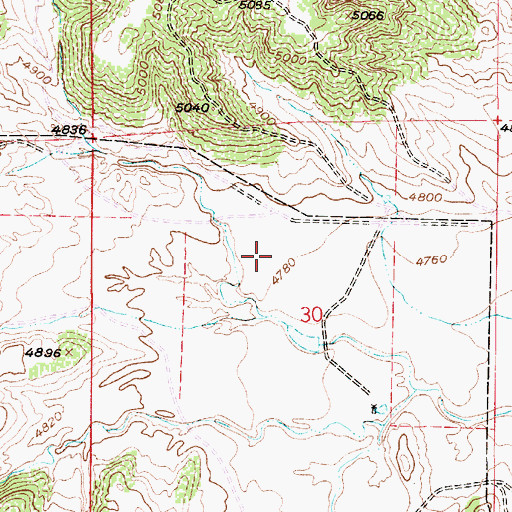 Topographic Map of Buck Dam, WY
