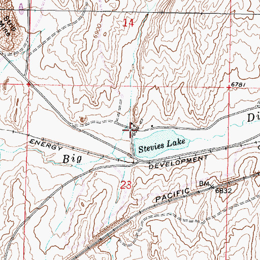 Topographic Map of Stephenson Dam, WY