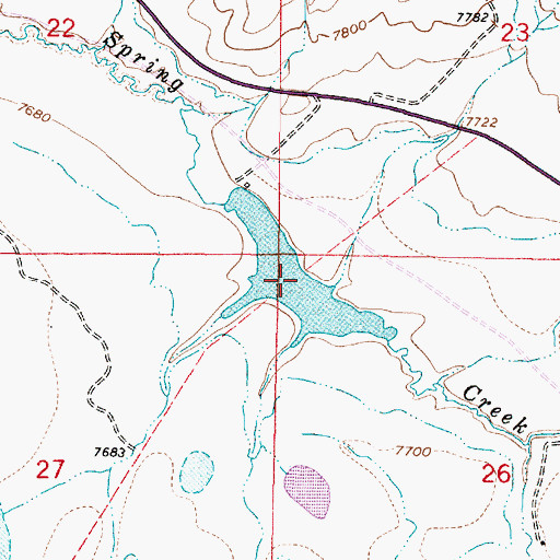 Topographic Map of Spring Lake, WY