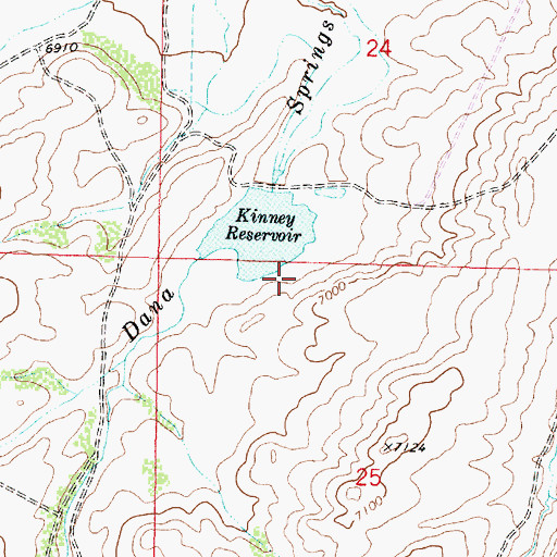 Topographic Map of Kinney Dam, WY