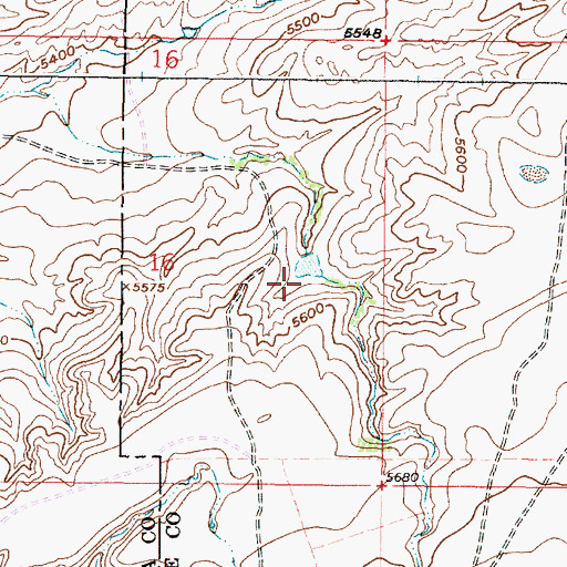 Topographic Map of Lamb Upper Reservoir, WY
