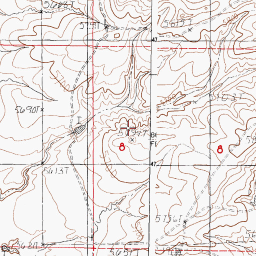 Topographic Map of Smith Stock Water Reservoir, WY