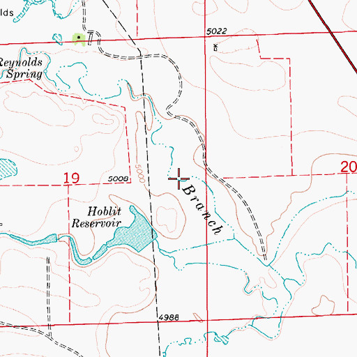 Topographic Map of Hoblit Dam, WY