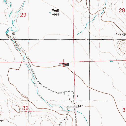 Topographic Map of A L Lind Reservoir Number 1, WY