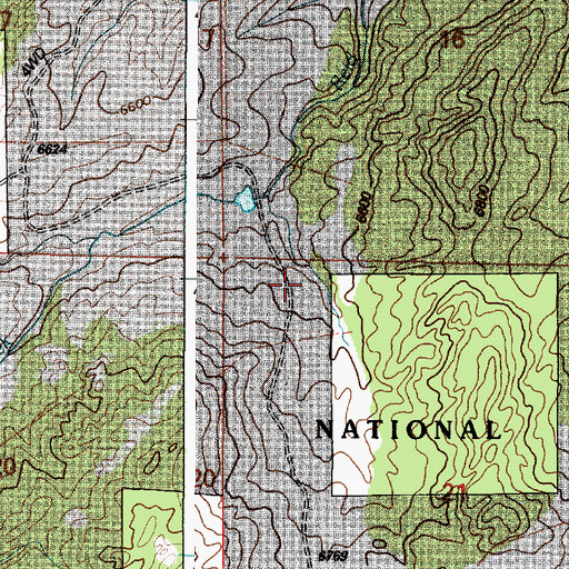 Topographic Map of Pexton Number 1 Dam, WY