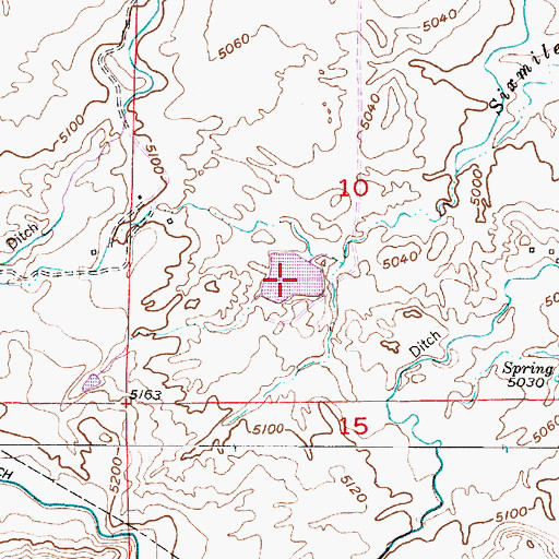 Topographic Map of Douglas Fishing Lake Number 1, WY