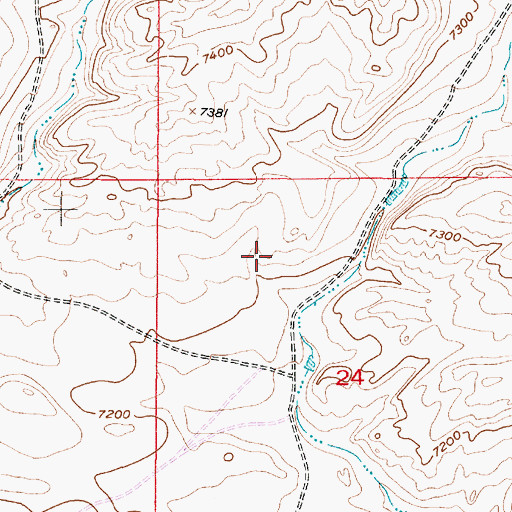 Topographic Map of Lime Creek Dam, WY