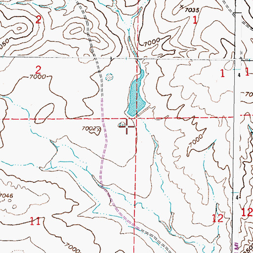 Topographic Map of Antelope Dam, WY